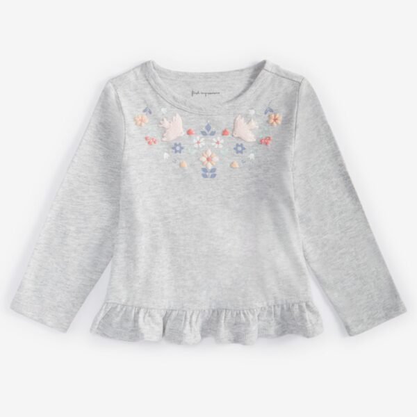 First Impressions Baby Girls Long-Sleeve Nordic Slate Hthr