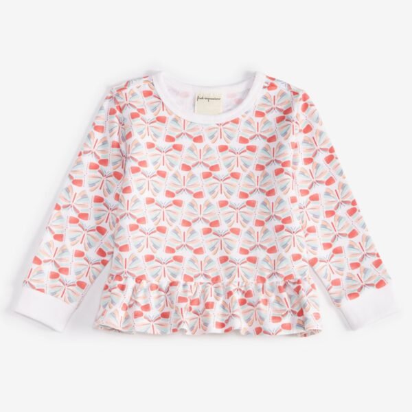 First Impressions Baby Girls Long-Sleeve Butterf Fresh Whit