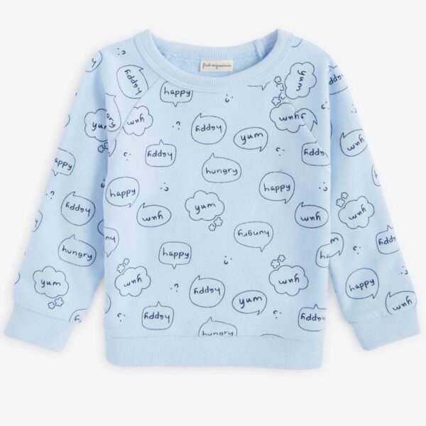 First Impressions Baby Long-Sleeve Word Bubble F Pale Sprin
