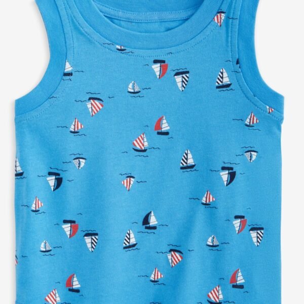First Impressions Baby Boys Sailboat-Print Tank Blue Bay