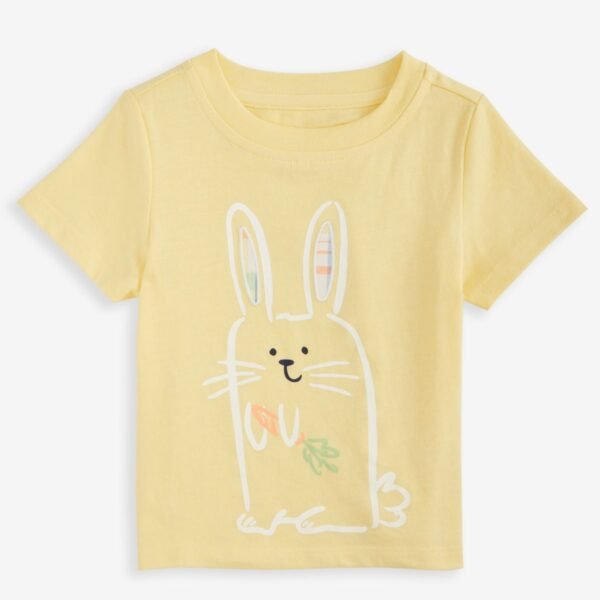 First Impressions Baby Boys Big Bunny Graphic T- Banana Whi