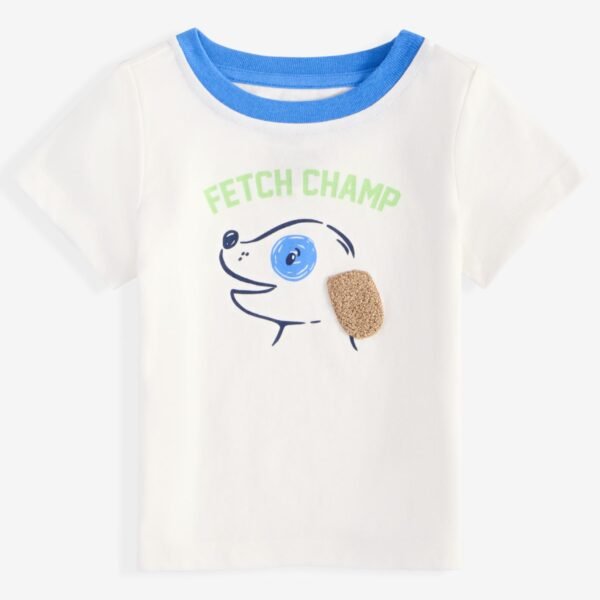 First Impressions Baby Boys Fetch Champ Graphic Angel Whit