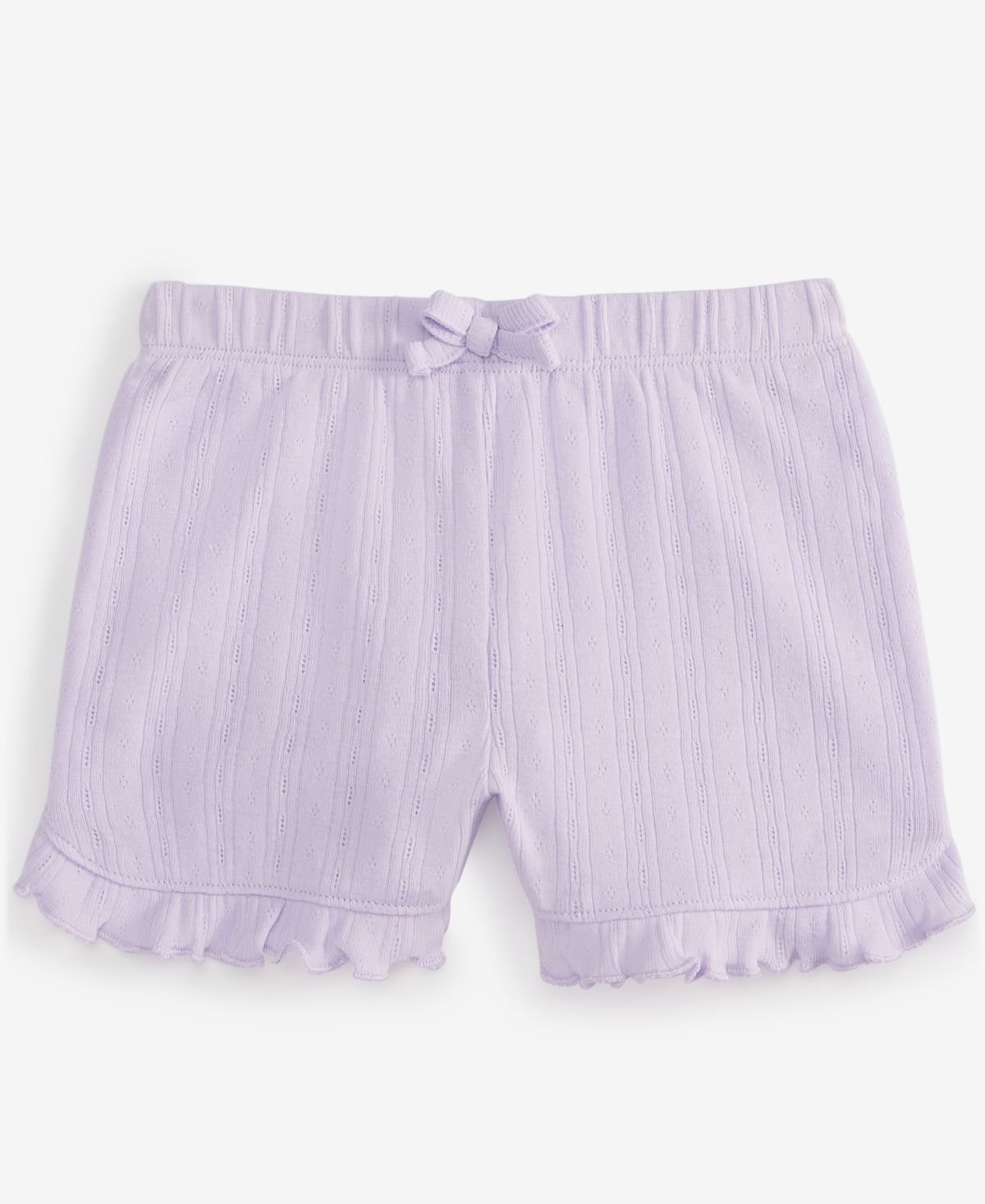 First Impressions Baby Girls Pointelle Shorts Lavender F