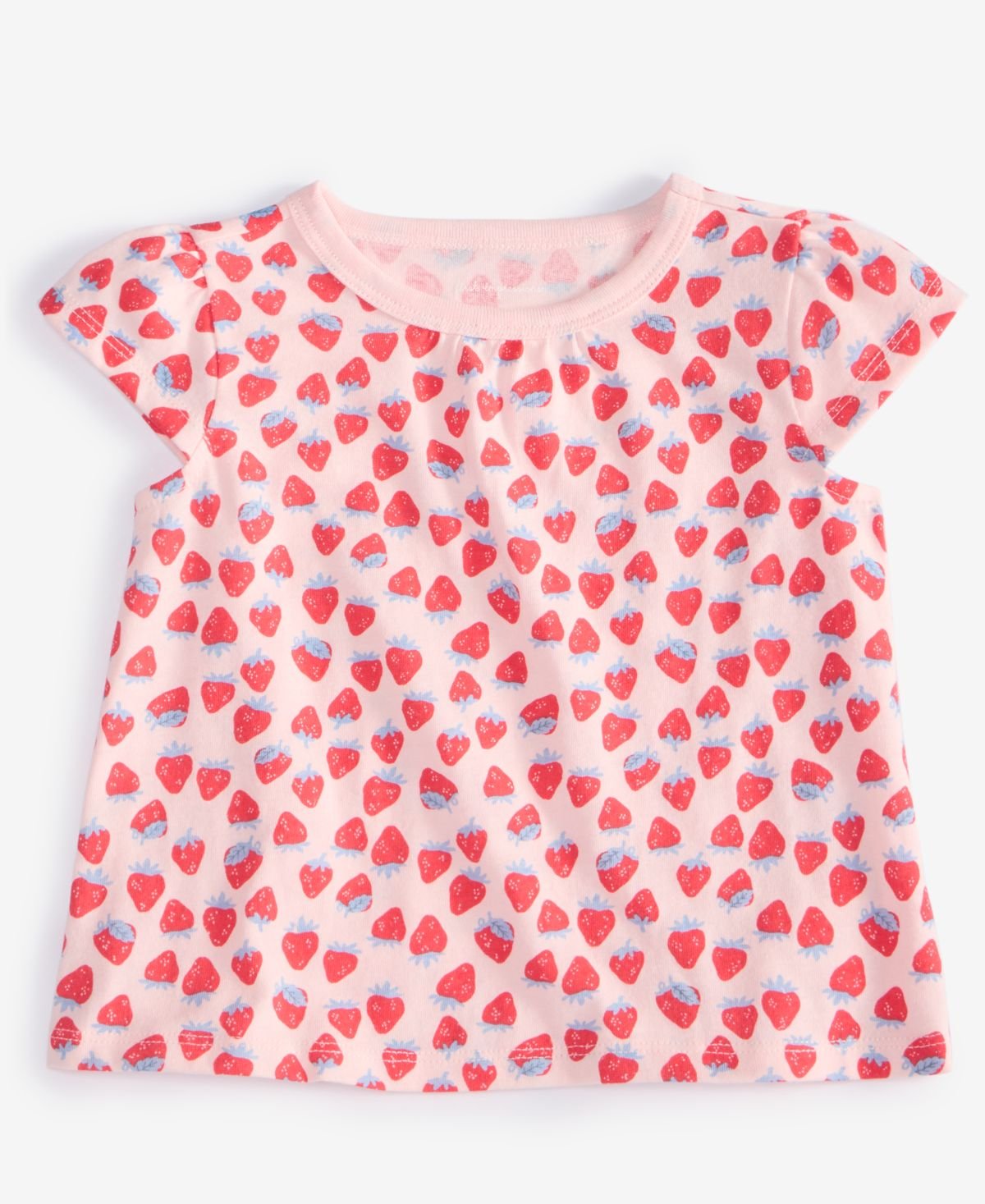 First Impressions Baby Girls Strawberry-Print T- Beloved Pi