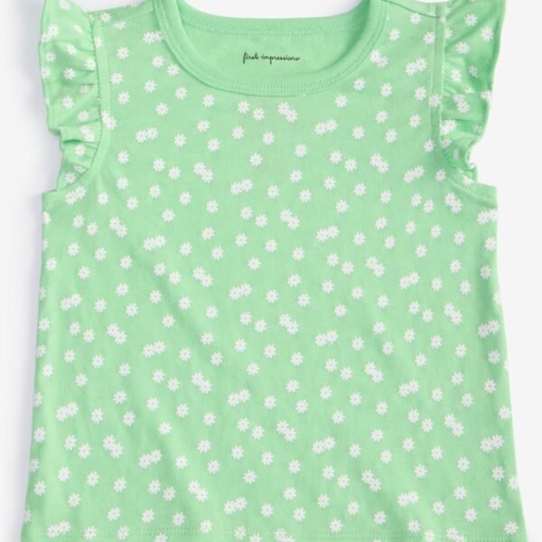 First Impressions Baby Girls Daisy Dot-Print T-S Dry Cherry