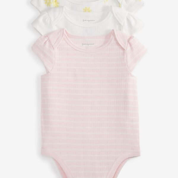 First Impressions Baby Pointelle Bodysuits, Pack Angel Whit