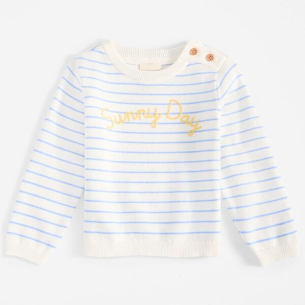 First Impressions Baby Sunny Day Striped Cotton Angel Whit