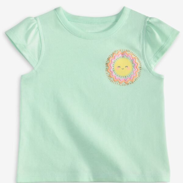 First Impressions Baby Girls Sun Smile Graphic T Mint Zing