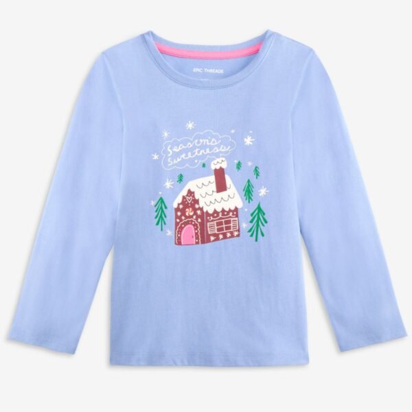 Epic Threads Toddler Girls Gingerbread Hous Clean Chambray