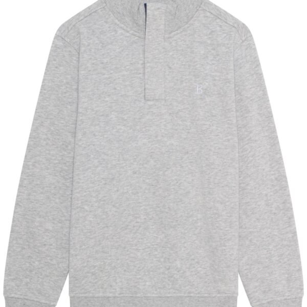 B By Brooks Brothers Big Boys Quarter Zip Sweatshir Medium Heather Gray