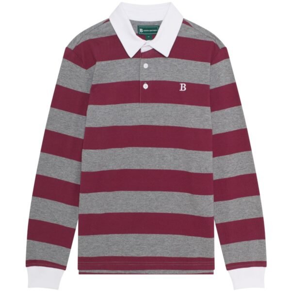 B By Brooks Brothers Big Boys Rugby Polo Shirt Burgundy