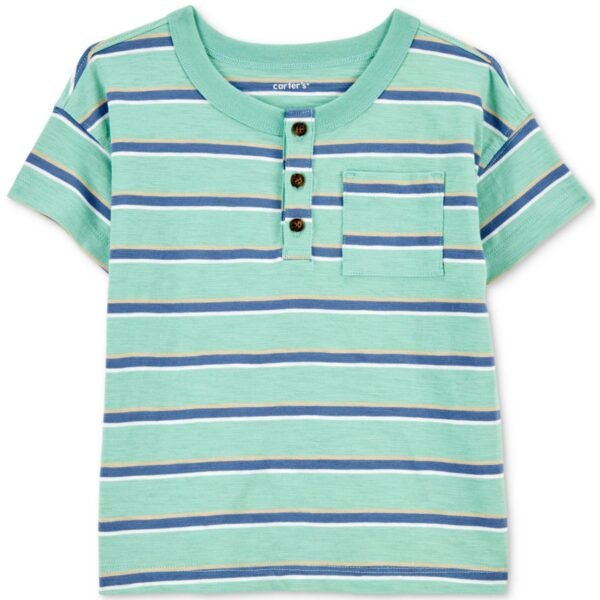 Carters Toddler Boys Striped Cotton Sh Green