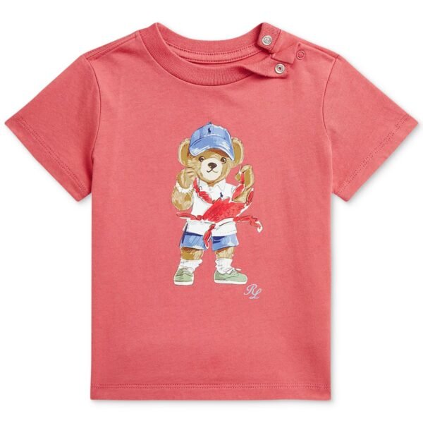 Polo Ralph Lauren Baby Cotton Jersey Polo Bear T Red