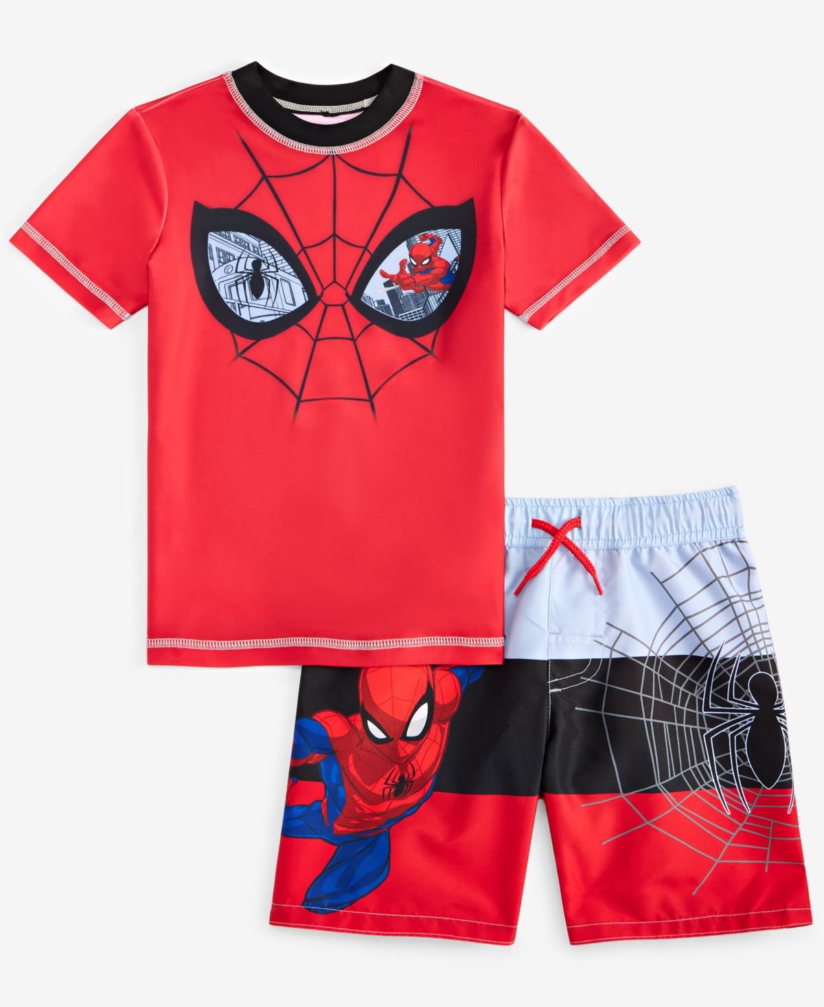 Spider-Man Little Boys Rash Guard Swim Red