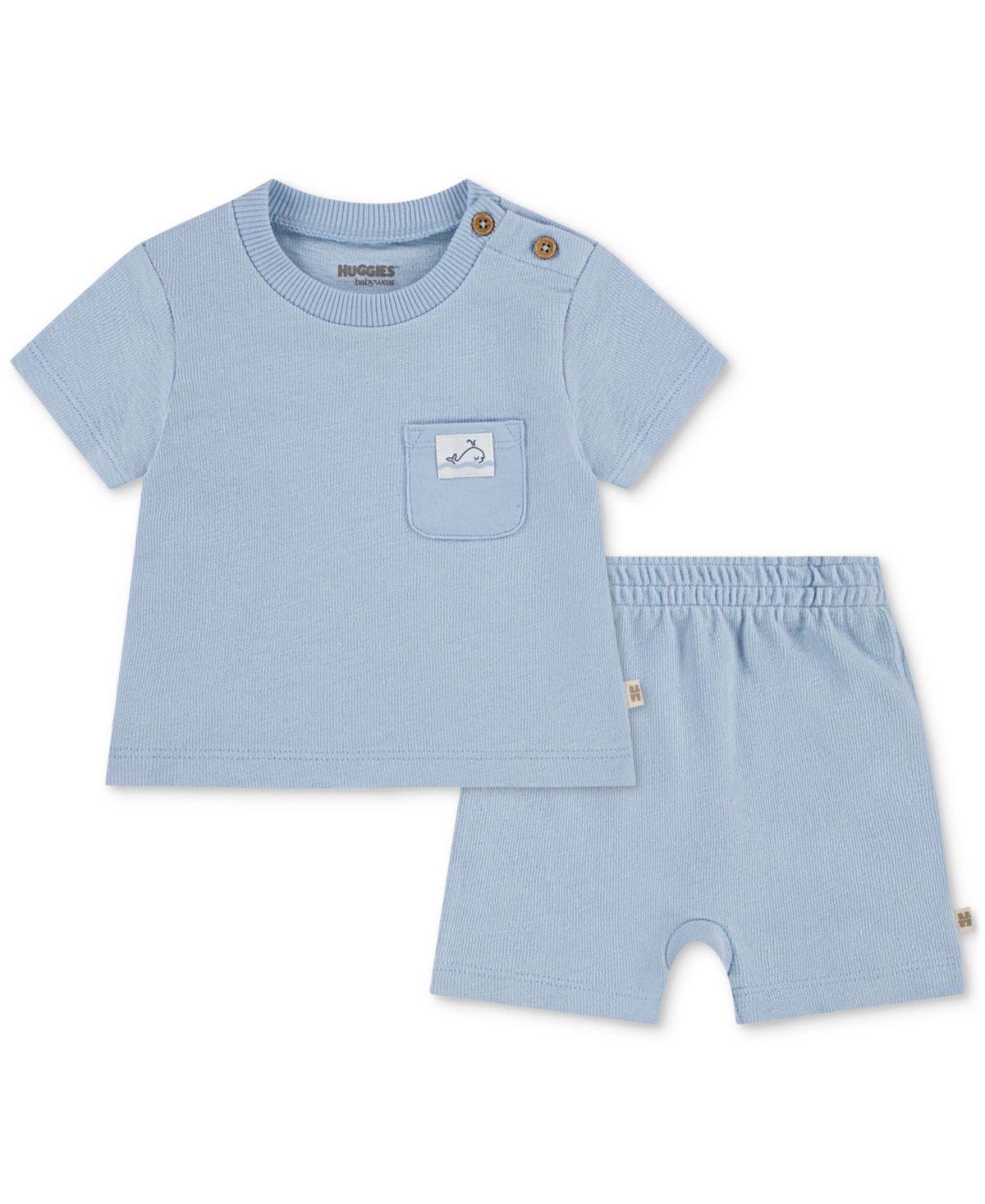 Huggies Baby Crepe Knit Jersey T-Shirt Periwinkle