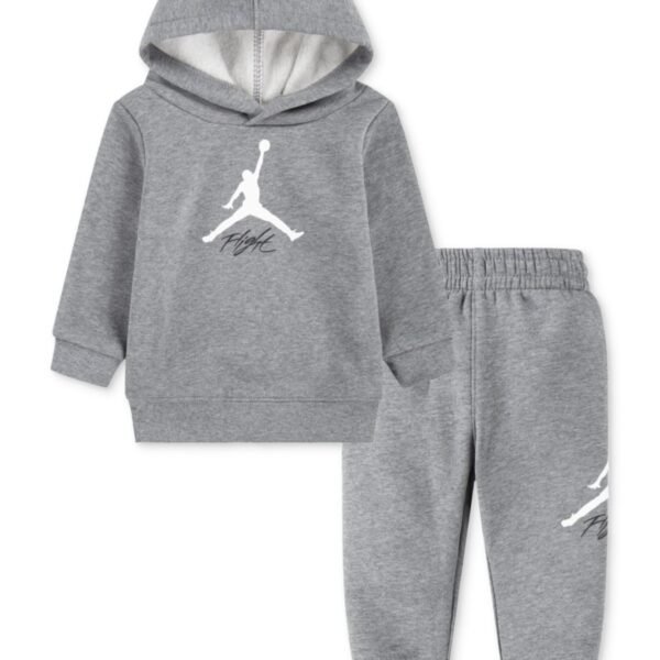Jordan Baby Boys Jumpman Hoodie Jog Carbon Heather