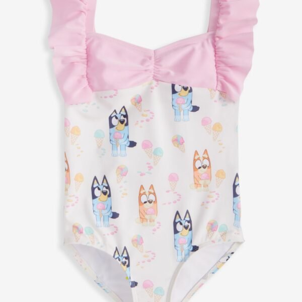 Dreamwave Little Girls Bluey One-Piece S White