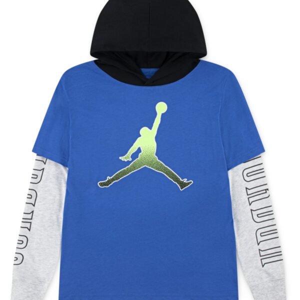 Jordan Big Boys Gametime Layered-Look Sport Blue