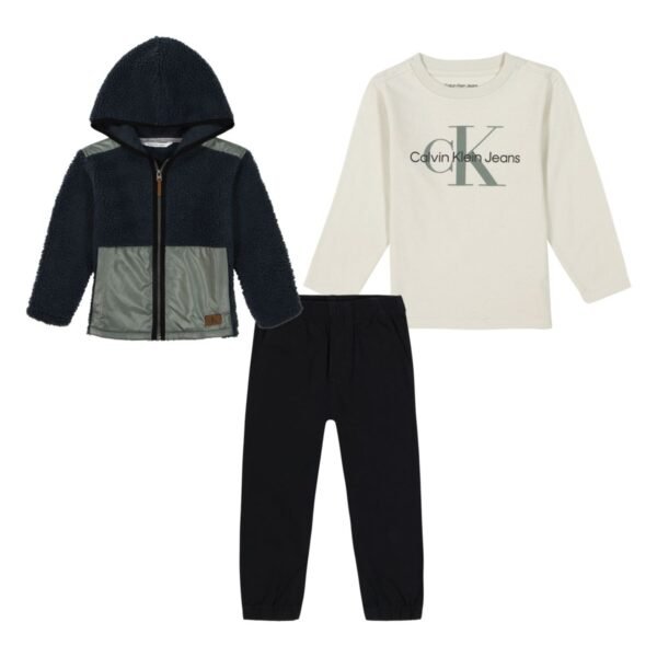 Calvin Klein Calvin Klein Toddler and Littl Granite HeatherMarshmallowAb