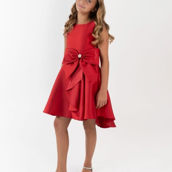 Rare Editions Girls 7-16 Sleeveless Hi-Low D Red