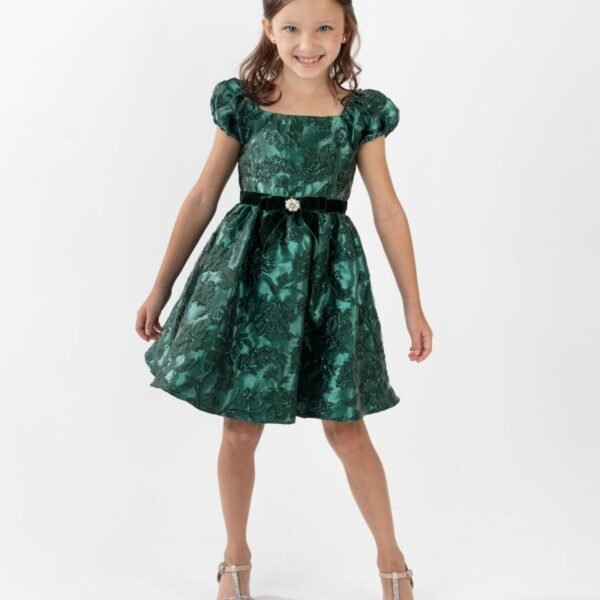 Rare Editions Girls 2T-6X Two-Tone Brocade S Hunter
