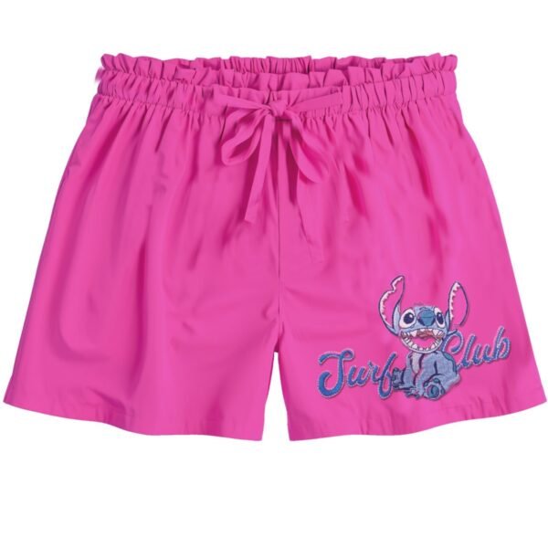 Disney Big Girls Stitch Embroi Pink