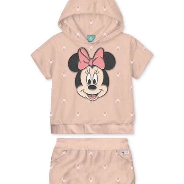 Disney Baby Girls Minnie Mouse Terry Peach