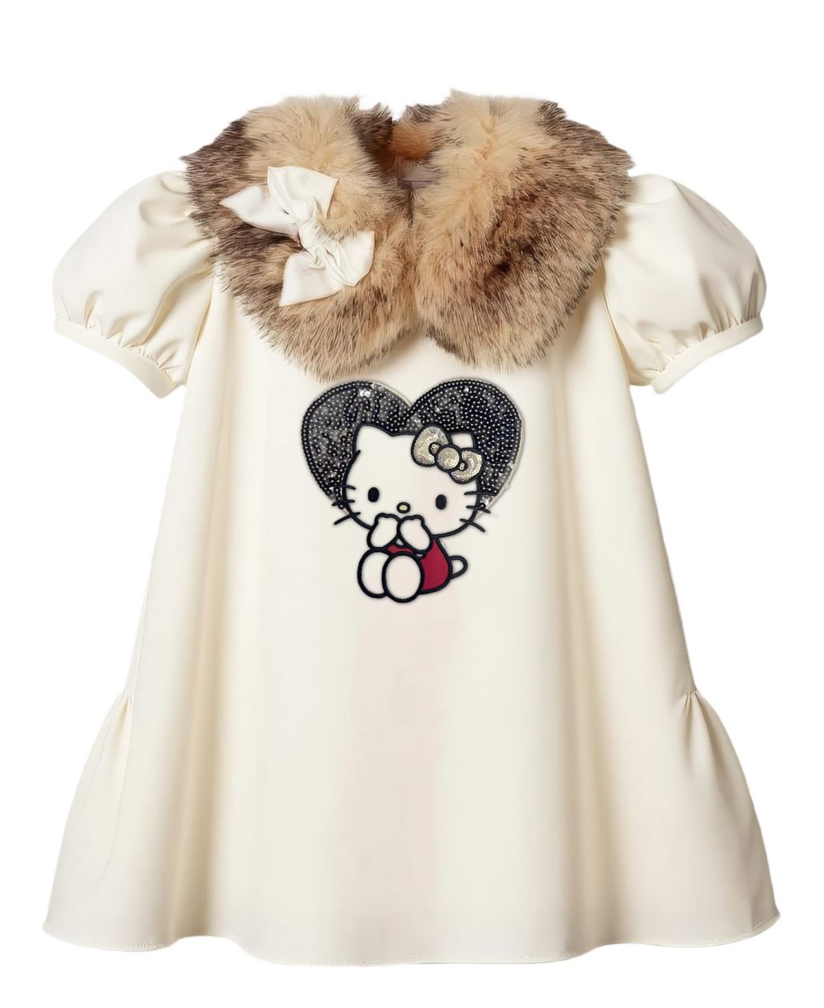 Hello Kitty Girls Hello Kitty Round Neck D Off White
