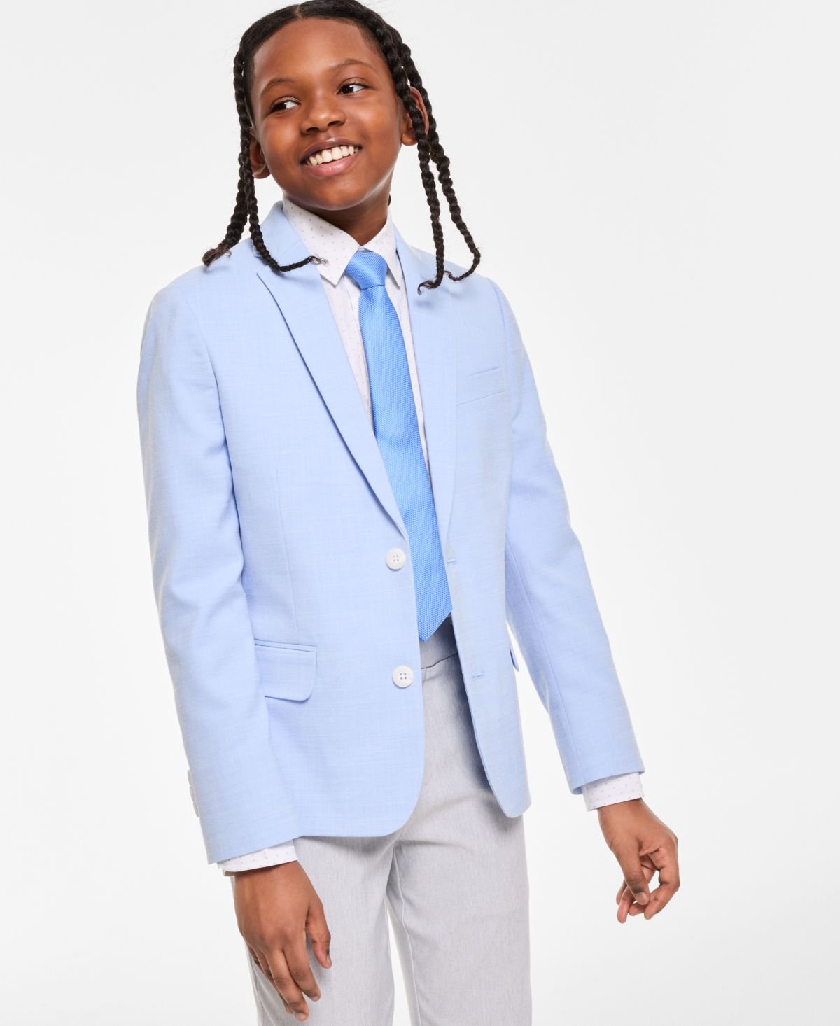 Tommy Hilfiger Big Boys Stretch Linen-Look Sp Pink