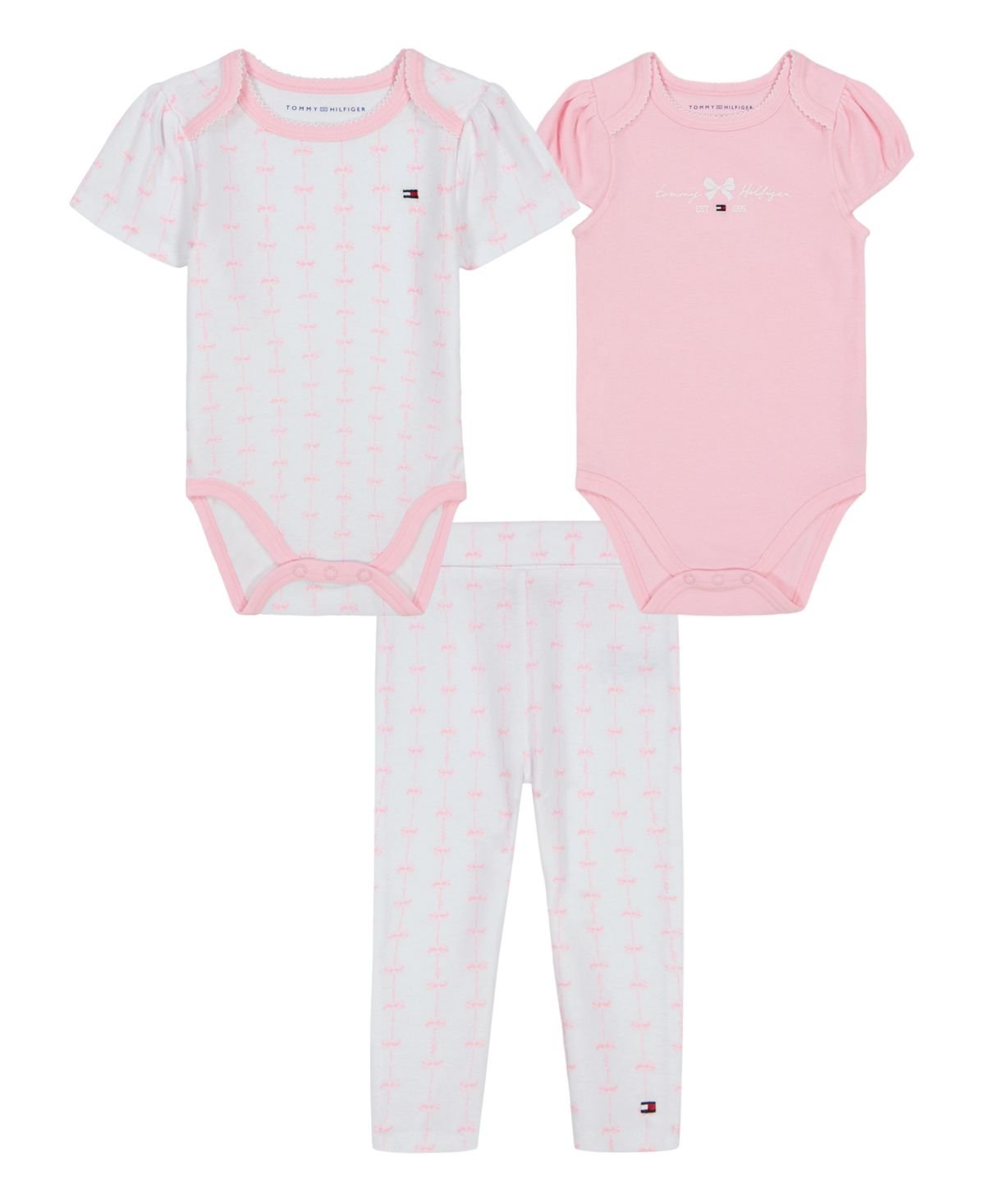 Tommy Hilfiger Tommy Hilfiger Baby Girl 3-Pie Rose shadow, Bright white